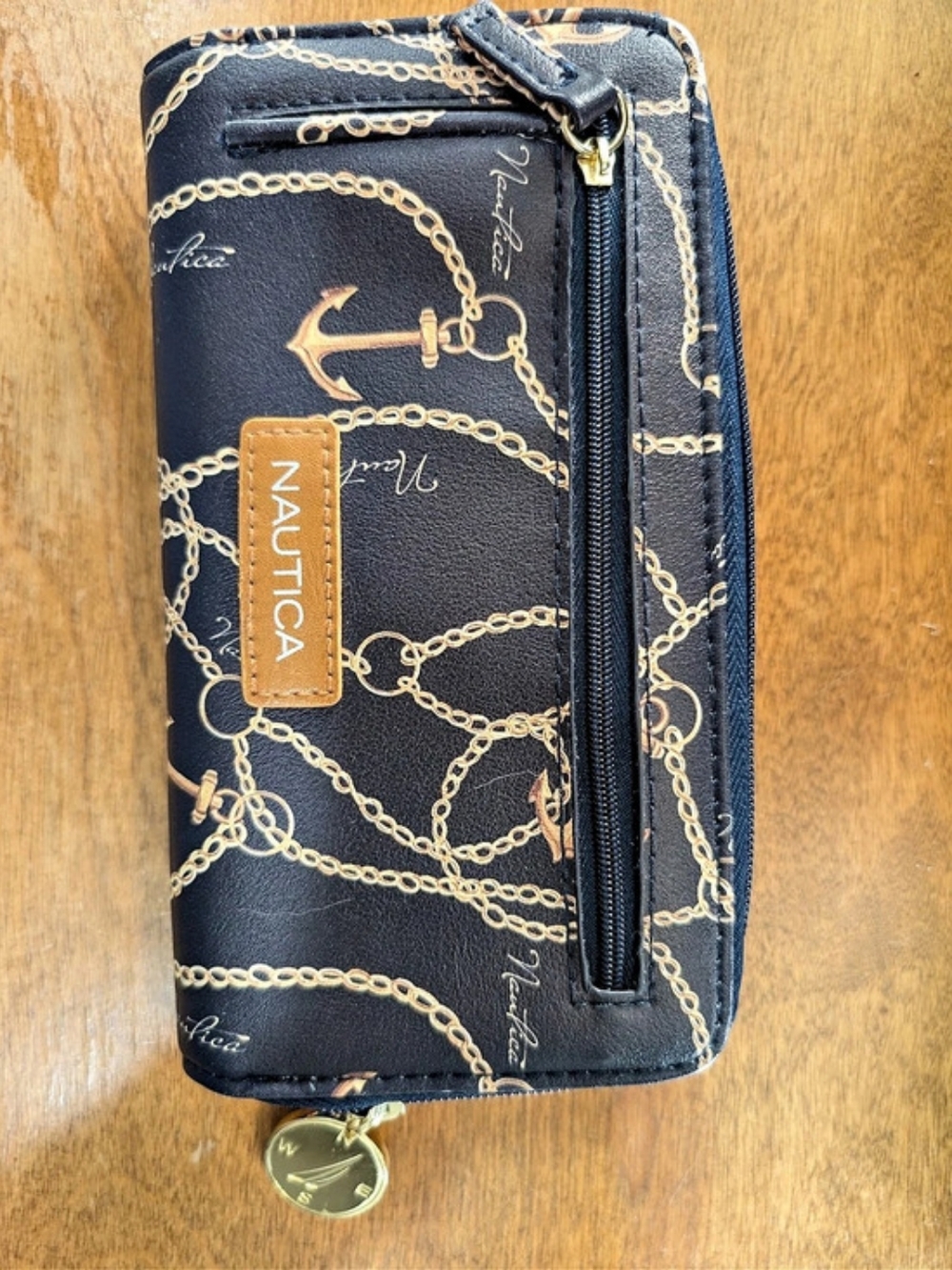 Nautica Money Manager Wallet Black & Brown